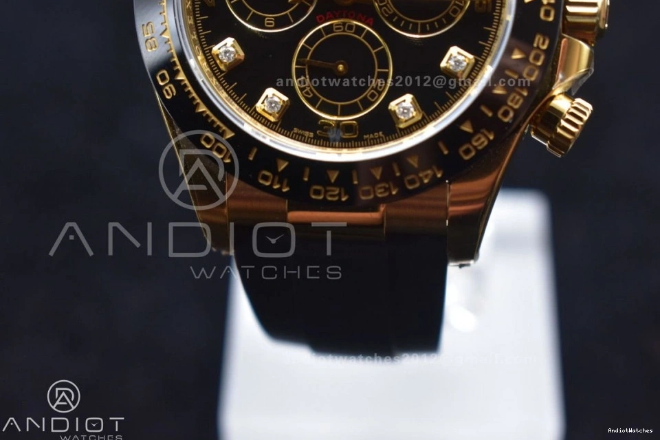 Edition Oysterflex Clean 1:1 Diamonds SA4130 116518 Strap 416 Timeless Black on Best Rubber Daytona Dial V 1231